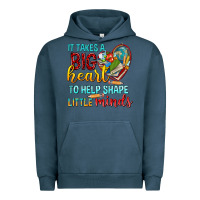 Pigment Midnight Navy big heart to help shape little minds tbw Urban Hoodie - texasbilliewilder