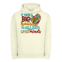 Pigment Pistachio big heart to help shape little minds tbw Urban Hoodie - texasbilliewilder