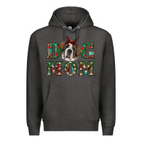 Charcoal Heather christmas st. bernard dog mom Premium Hoodie - RanaPortraitStore
