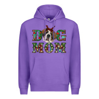 Purple christmas st. bernard dog mom Premium Hoodie - RanaPortraitStore