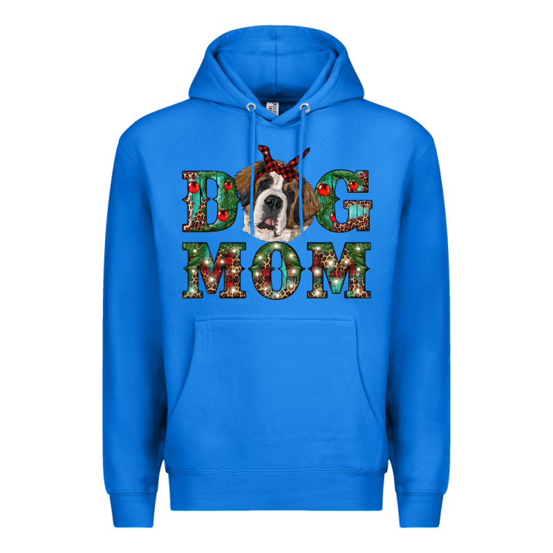 Christmas St. Bernard Dog Mom Premium Hoodie by RanaPortraitStore | Teevron
