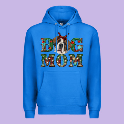 Christmas St. Bernard Dog Mom Premium Hoodie Designed By Ranaportraitstore