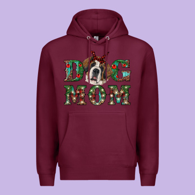 Christmas St. Bernard Dog Mom Premium Hoodie Designed By Ranaportraitstore