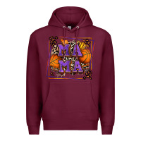 Burgundy basketball mama with leopard Premium Hoodie - Zillion Design Studio