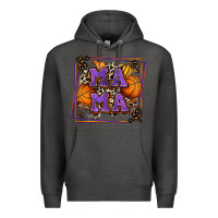 Charcoal Heather basketball mama with leopard Premium Hoodie - Zillion Design Studio