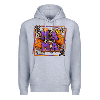 Heather Grey basketball mama with leopard Premium Hoodie - Zillion Design Studio