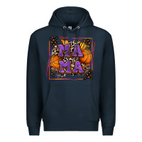 Navy basketball mama with leopard Premium Hoodie - Zillion Design Studio