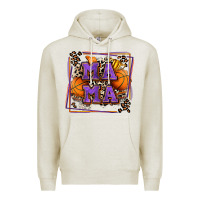 Oatmeal Heather basketball mama with leopard Premium Hoodie - Zillion Design Studio