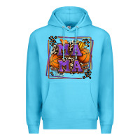 Ocean Blue basketball mama with leopard Premium Hoodie - Zillion Design Studio