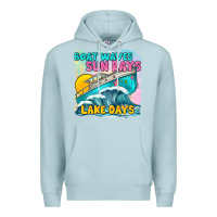 Blue Mist boat waves sun rays lake days Premium Hoodie - texasbilliewilder