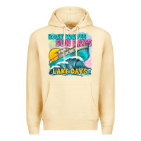 Pina Colada boat waves sun rays lake days Premium Hoodie - texasbilliewilder