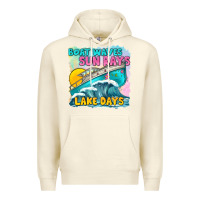 Sandshell boat waves sun rays lake days Premium Hoodie - texasbilliewilder