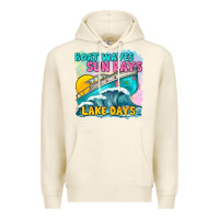 Tofu boat waves sun rays lake days Premium Hoodie - texasbilliewilder