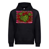 Black Valentine Cactus Heart with Roses Urban Hoodie - RanaPortraitStore