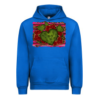 Cobalt Valentine Cactus Heart with Roses Urban Hoodie - RanaPortraitStore