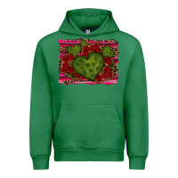 Emerald Valentine Cactus Heart with Roses Urban Hoodie - RanaPortraitStore