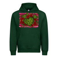 Forest Green Valentine Cactus Heart with Roses Urban Hoodie - RanaPortraitStore