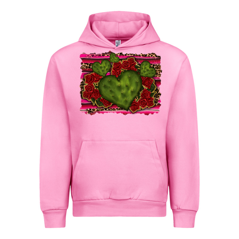 Valentine Cactus Heart With Roses Urban Hoodie by RanaPortraitStore | Teevron