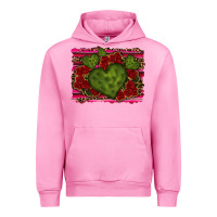 Fuchsia Pink Valentine Cactus Heart with Roses Urban Hoodie - RanaPortraitStore