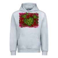 Heather Grey Valentine Cactus Heart with Roses Urban Hoodie - RanaPortraitStore
