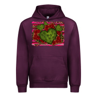 Mauve Wine Valentine Cactus Heart with Roses Urban Hoodie - RanaPortraitStore