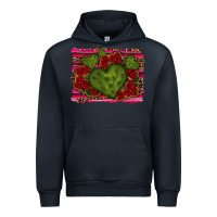 Navy Valentine Cactus Heart with Roses Urban Hoodie - RanaPortraitStore