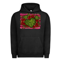 Pigment Black Valentine Cactus Heart with Roses Urban Hoodie - RanaPortraitStore