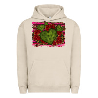 Pigment French Oak Valentine Cactus Heart with Roses Urban Hoodie - RanaPortraitStore