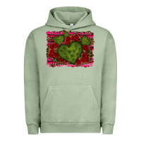Pigment Oil Green Valentine Cactus Heart with Roses Urban Hoodie - RanaPortraitStore