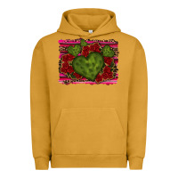 Pigment Peanut Butter Valentine Cactus Heart with Roses Urban Hoodie - RanaPortraitStore