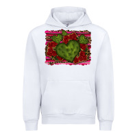 White Valentine Cactus Heart with Roses Urban Hoodie - RanaPortraitStore