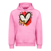 Fuchsia Pink fruits and volleyball heart Urban Hoodie - Zillion Design Studio