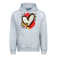 Heather Grey fruits and volleyball heart Urban Hoodie - Zillion Design Studio