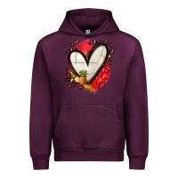 Mauve Wine fruits and volleyball heart Urban Hoodie - Zillion Design Studio
