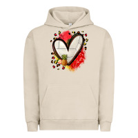 Pigment French Oak fruits and volleyball heart Urban Hoodie - Zillion Design Studio