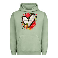 Pigment Oil Green fruits and volleyball heart Urban Hoodie - Zillion Design Studio