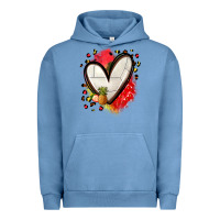 Pigment Pebble Blue fruits and volleyball heart Urban Hoodie - Zillion Design Studio