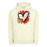 Pigment Pistachio fruits and volleyball heart Urban Hoodie - Zillion Design Studio