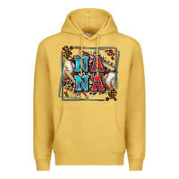 Antique Gold baseball nana with leopard Premium Hoodie - Zillion Design Studio