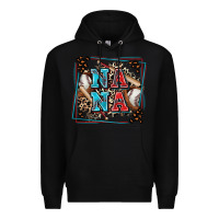 Black baseball nana with leopard Premium Hoodie - Zillion Design Studio