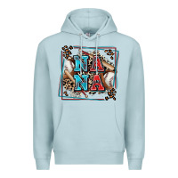 Blue Mist baseball nana with leopard Premium Hoodie - Zillion Design Studio