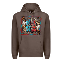 Coffee baseball nana with leopard Premium Hoodie - Zillion Design Studio