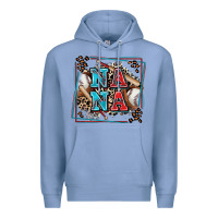 Colony Blue baseball nana with leopard Premium Hoodie - Zillion Design Studio