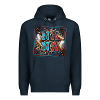 Navy baseball nana with leopard Premium Hoodie - Zillion Design Studio