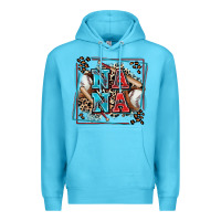 Ocean Blue baseball nana with leopard Premium Hoodie - Zillion Design Studio