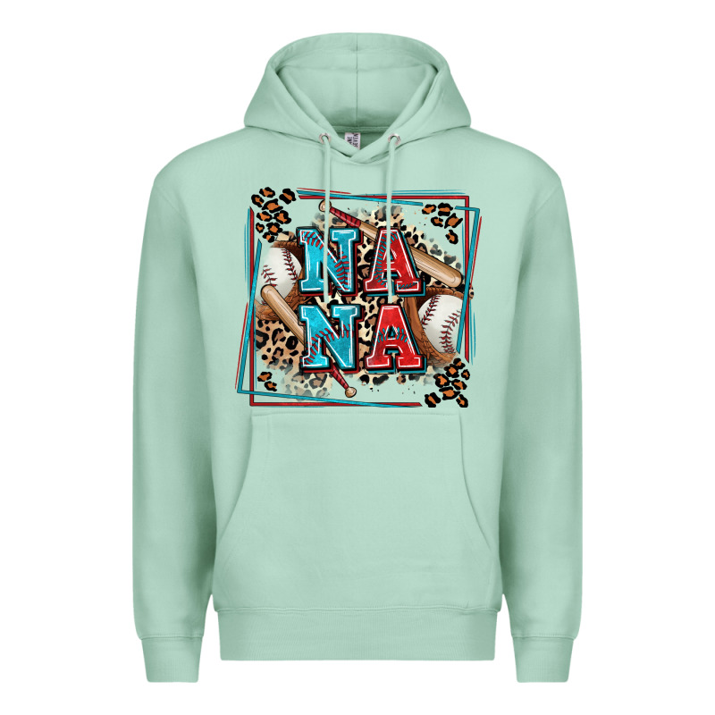 Baseball Nana With Leopard Premium Hoodie by Zillion Design Studio | Teevron