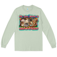 Matcha all you need is love & coffee Long Sleeve Tee - BarkalooDesign