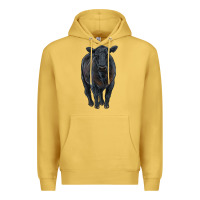 Antique Gold black angus cattle Premium Hoodie - RanaPortraitStore