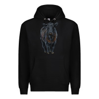 Black black angus cattle Premium Hoodie - RanaPortraitStore
