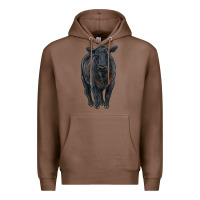 Chestnut black angus cattle Premium Hoodie - RanaPortraitStore